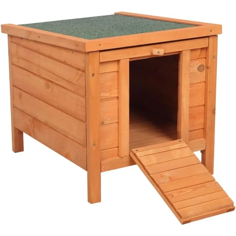 

Cat House Outside, Weatherproof Wooden Bunny Rabbit Cat Hutch Outdoor Pet Cage Shelter Feral Cat House, Small Pet House