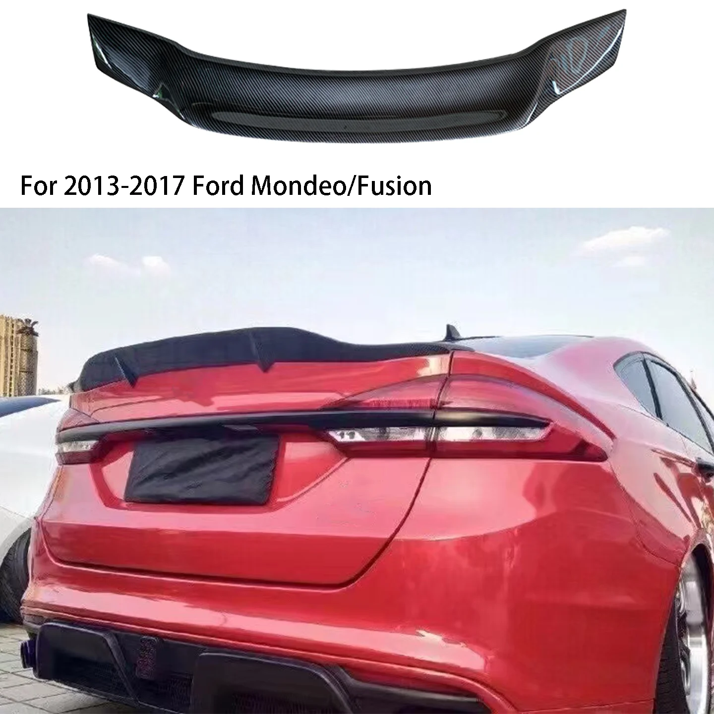 

For Ford Mondeo/Fusion Auto Accessories New Model 2013 2014 2015 2016 2017 100%High Quality Carbon Fiber Rear Wing Spoiler
