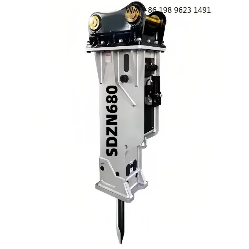 High Strength Steel Side Hydraulic Hammer High Efficiency Breaking Tool 4-8 Ton Urban Construction Excavator Accessory