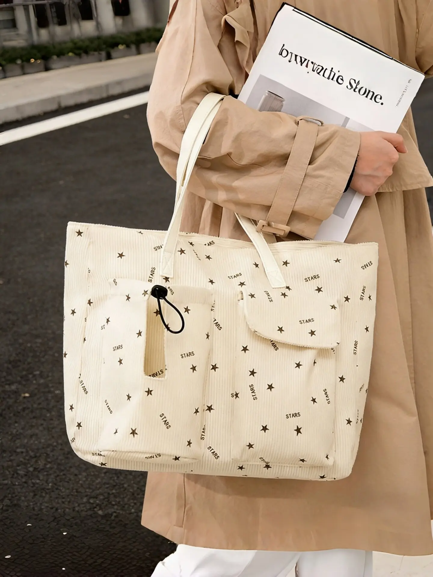 

Large Capacity Leopard Print Tote Bag Simple Women's Commuting Shoulder Bag Snack Water Cup Storage Bag New Handbag 2026 New