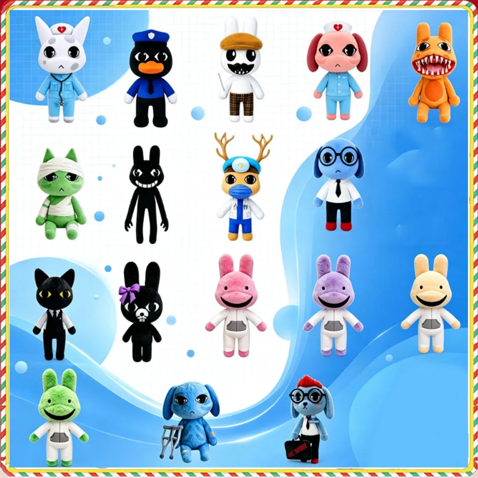 Peluche Animal Hospital : Anomalies du jeu d'horreur Animal Hospital - Chat, Chien, Pingouin, Lapin - Accessoires Animal Hospital - Cadeaux d'anniversaire