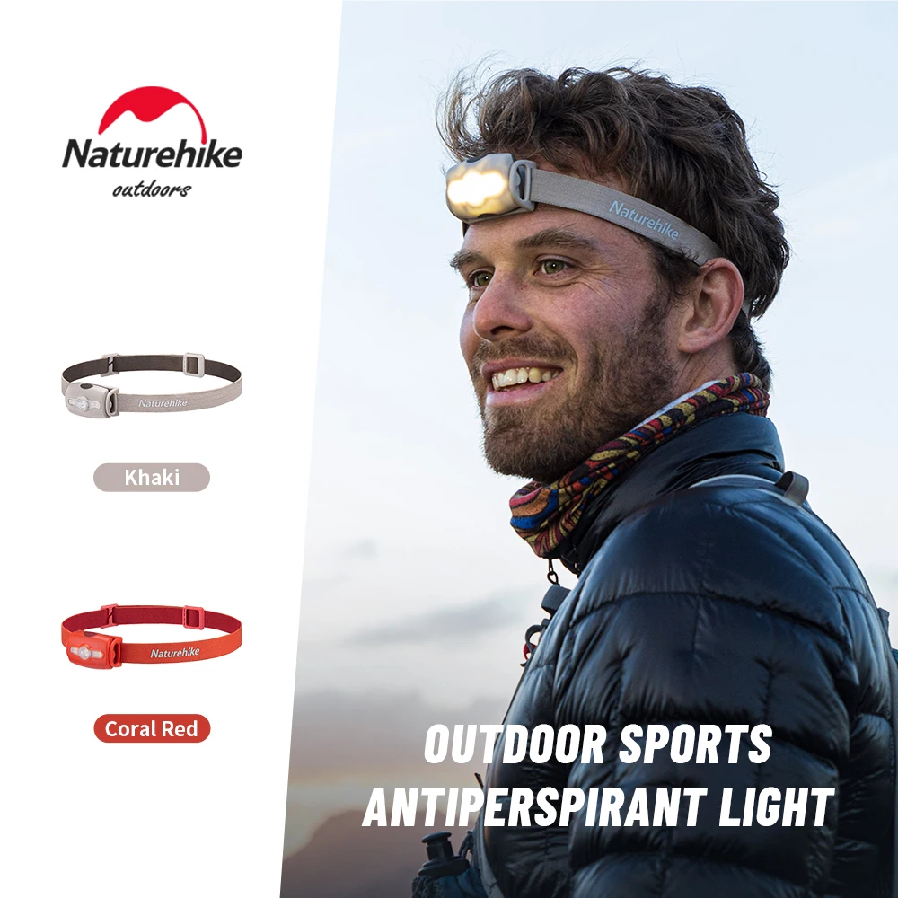 Naturehike Running Light Tool Portable USB Charge Head Lamp Adjustable Lightweight Ip54 Waterproof Headlight Cycling Lamp