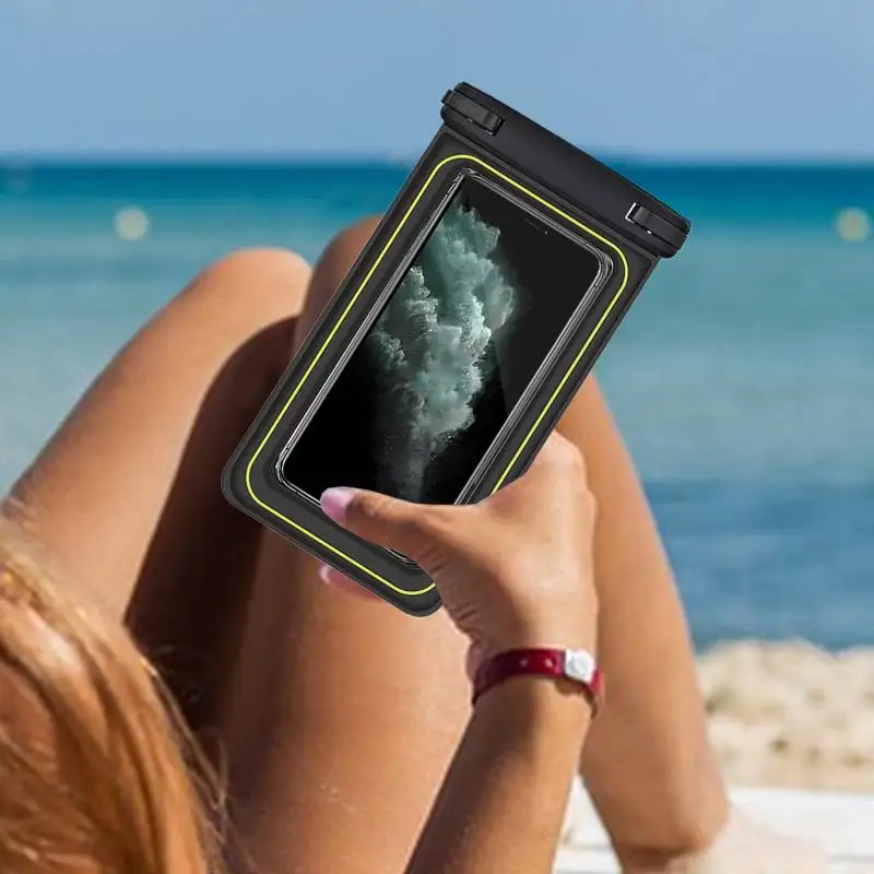Funda impermeable para teléfono móvil, cordón desmontable, Protector seco flotante automático para viajes, playa y piscina
