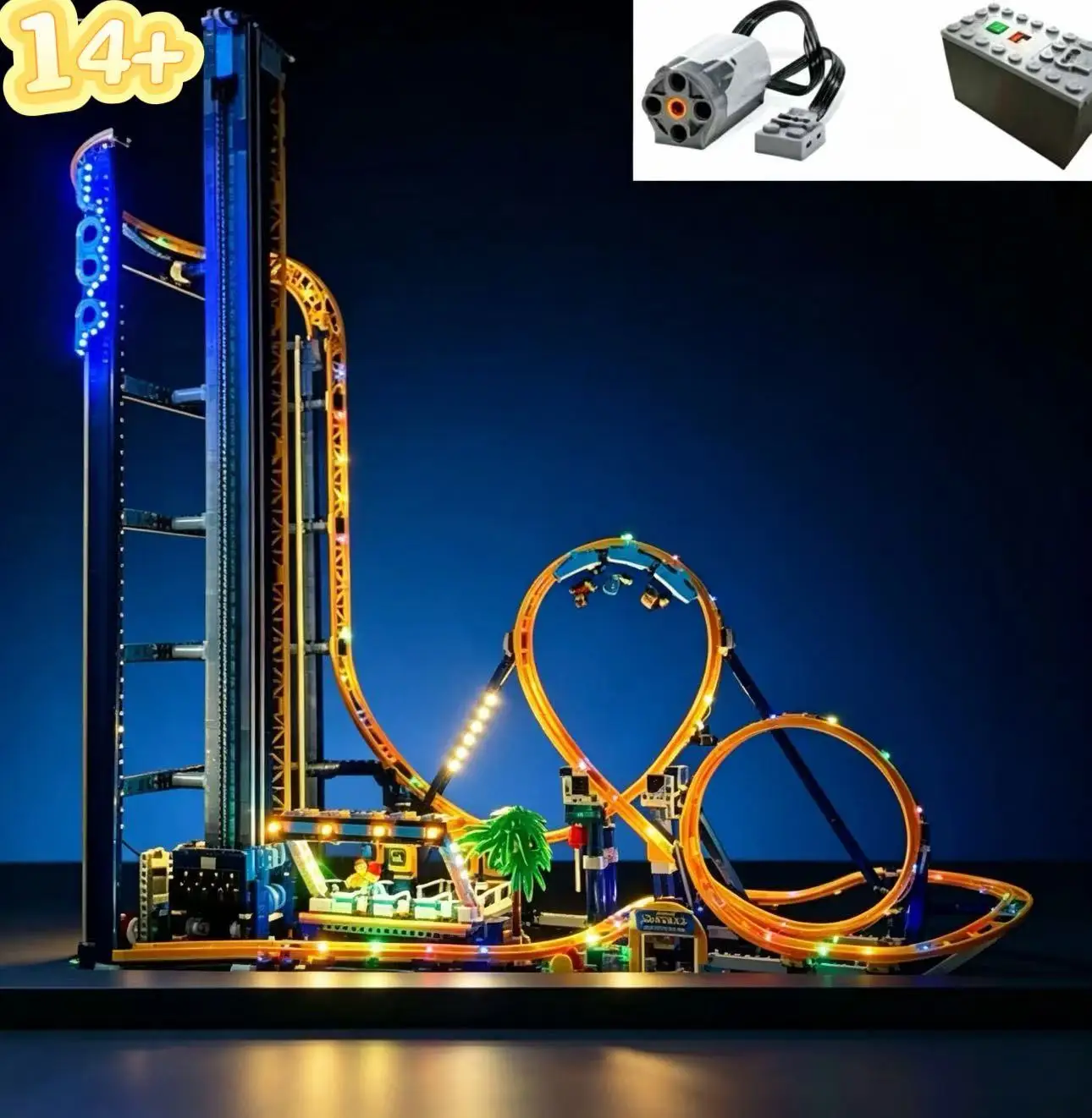LED light strip motor rolling ring block compatible with 10303 home decoration desktop ornaments