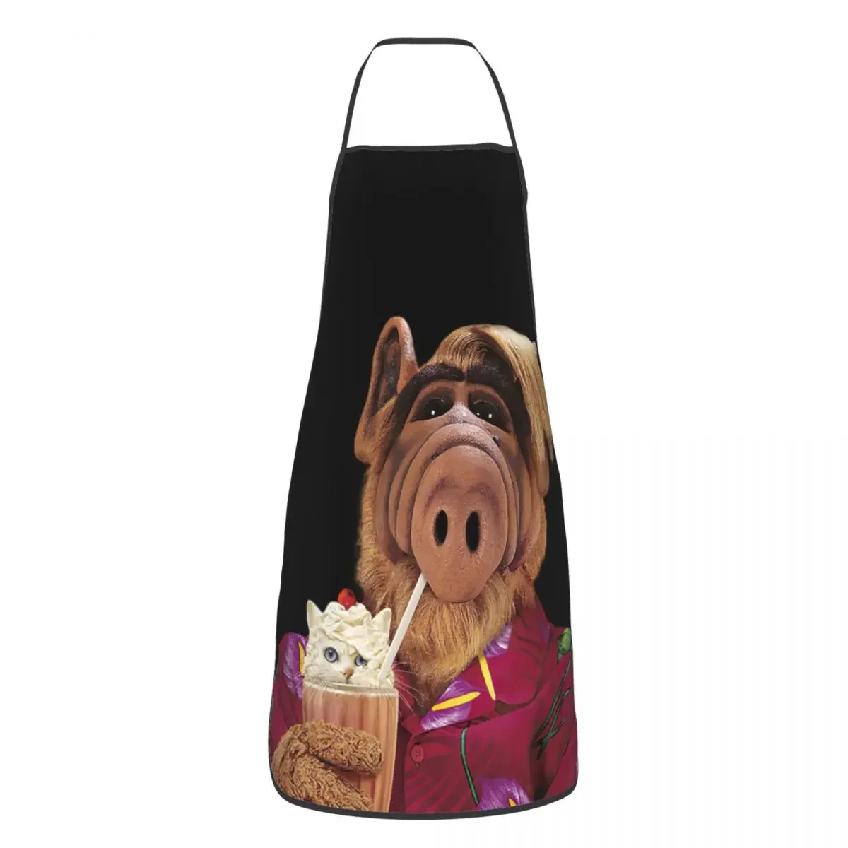 Unisex Funny Alf Meme Kitchen Chef Cooking Baking Apron Men Women Alien Life Form Sci Fi Tv Show Tablier Cuisine for Gardening