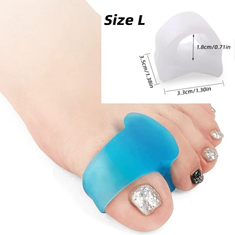 10 أزواج الإبهام فاصل أصابع القدم الورم مصحح جل الوسادة أروح حامي قدم الرعاية العظام فنجر الفواصل لتخفيف الآلام