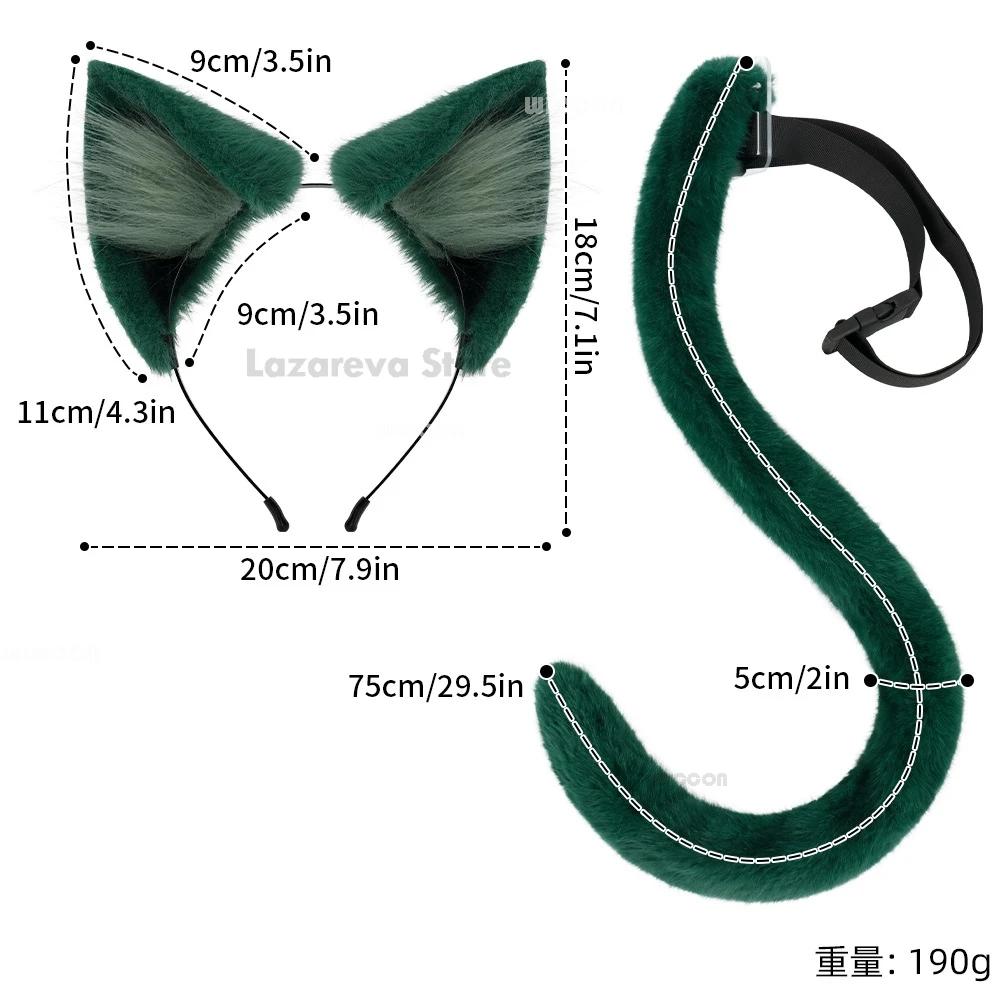 

Maomao Flluffy Furry Ears Necklace Hairpins Cosplay Accessories Anime The Apothecary Diaries Ear Clips Props Headwear Halloween