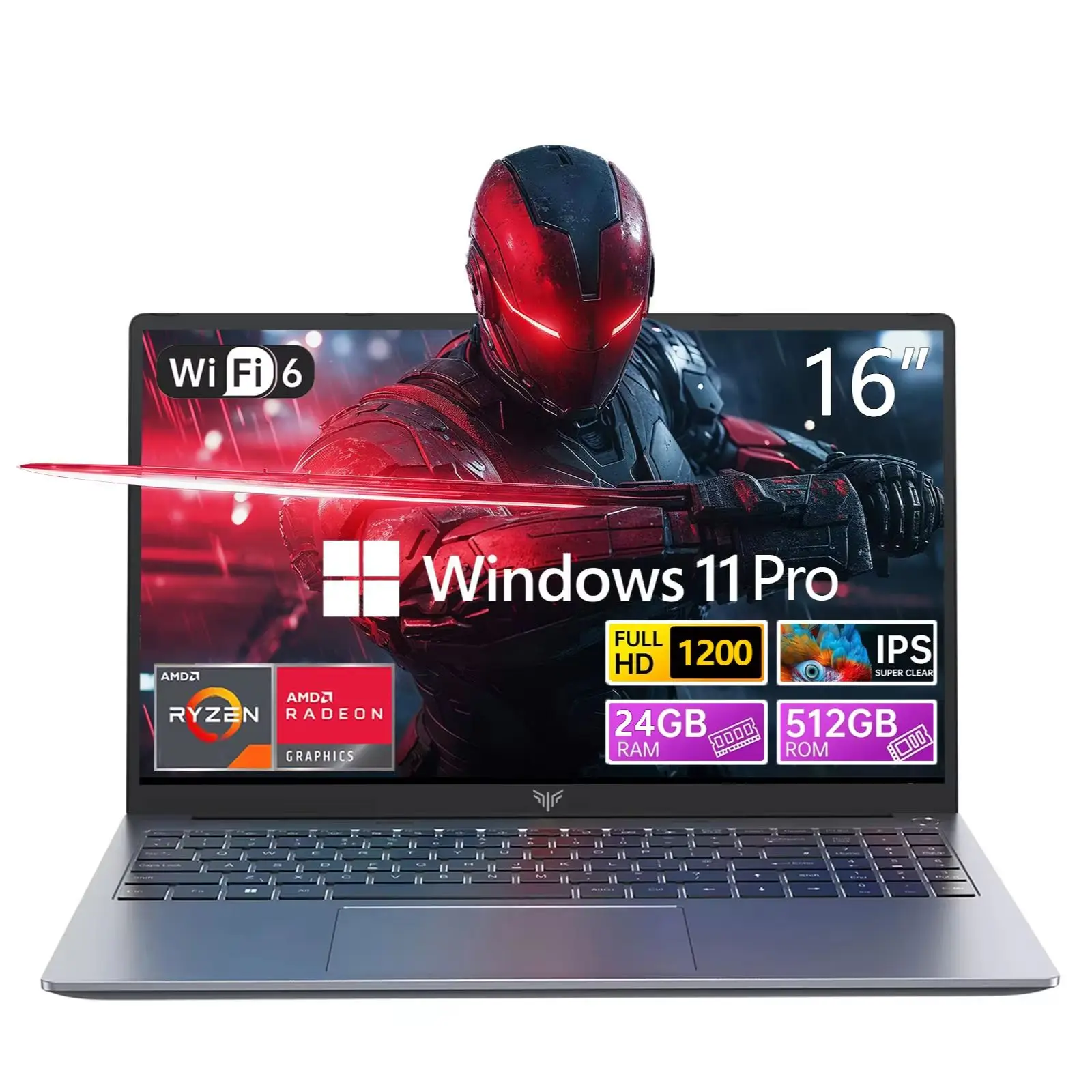 Laptop gamingowy ACEMAGIC S16 16 cali - Ryzen 7 H255 - 24GB LPDDR5 512GB NVMe SSD - AMD Radeon 780M - WiFi6 - BT5.2 - Windows 11 Pro — 2