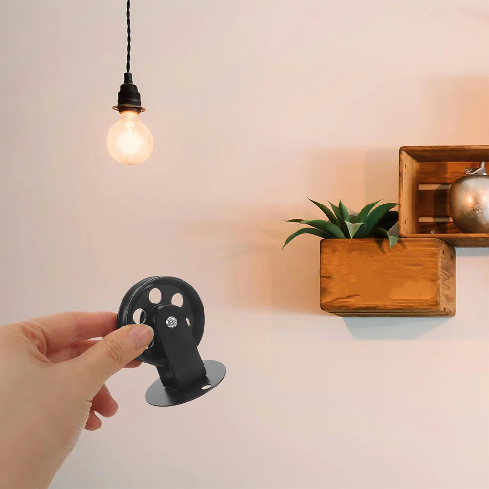 2 قطعة بكرات السقف خمر للمصابيح عجلات بكرة مضاءة قلادة غنيمة جبل رفع نظام السحب مصباح معلق الصناعية #1