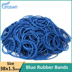 100Pcs Blue Color Elastic Rubber Bands Stretchable Sturdy Natural O Rings Diameter 38mm