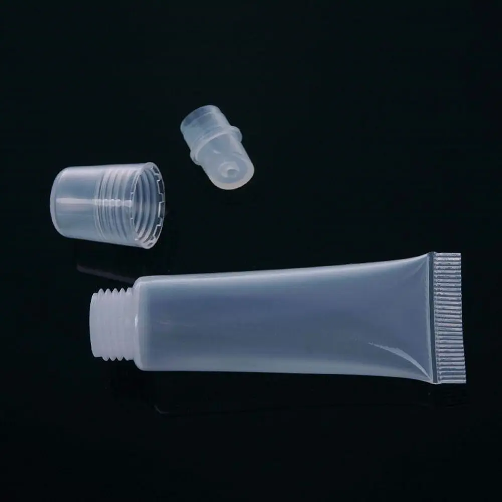5Pcs 10ml Travel Bag Empty Tubes Lip Gloss Balm Cosmetic Containers Clear Dispensing Lotion Bottle