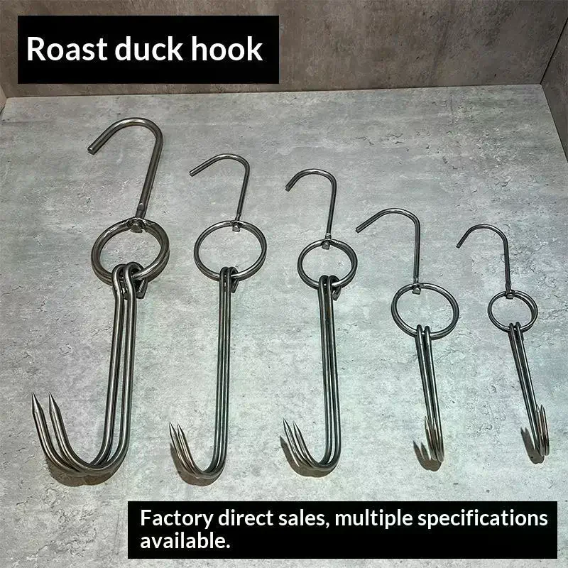 Meat Clasps Stainless Steel Beef Duck Goose Turkey Hooks Roast Bacon BBQ Storage Hanger