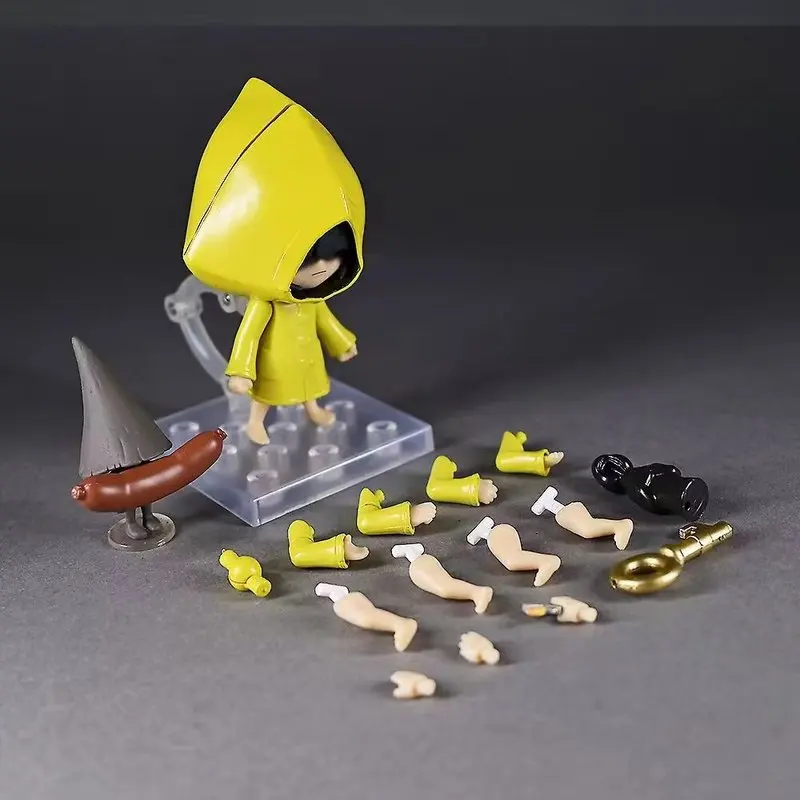 Nendoroid 2146 Little Nightmares Six Chibi bewegliche Actionfigur mit austauschbarem Gesicht, Sammlermodell, Spielzeug für Anime-Spielfans