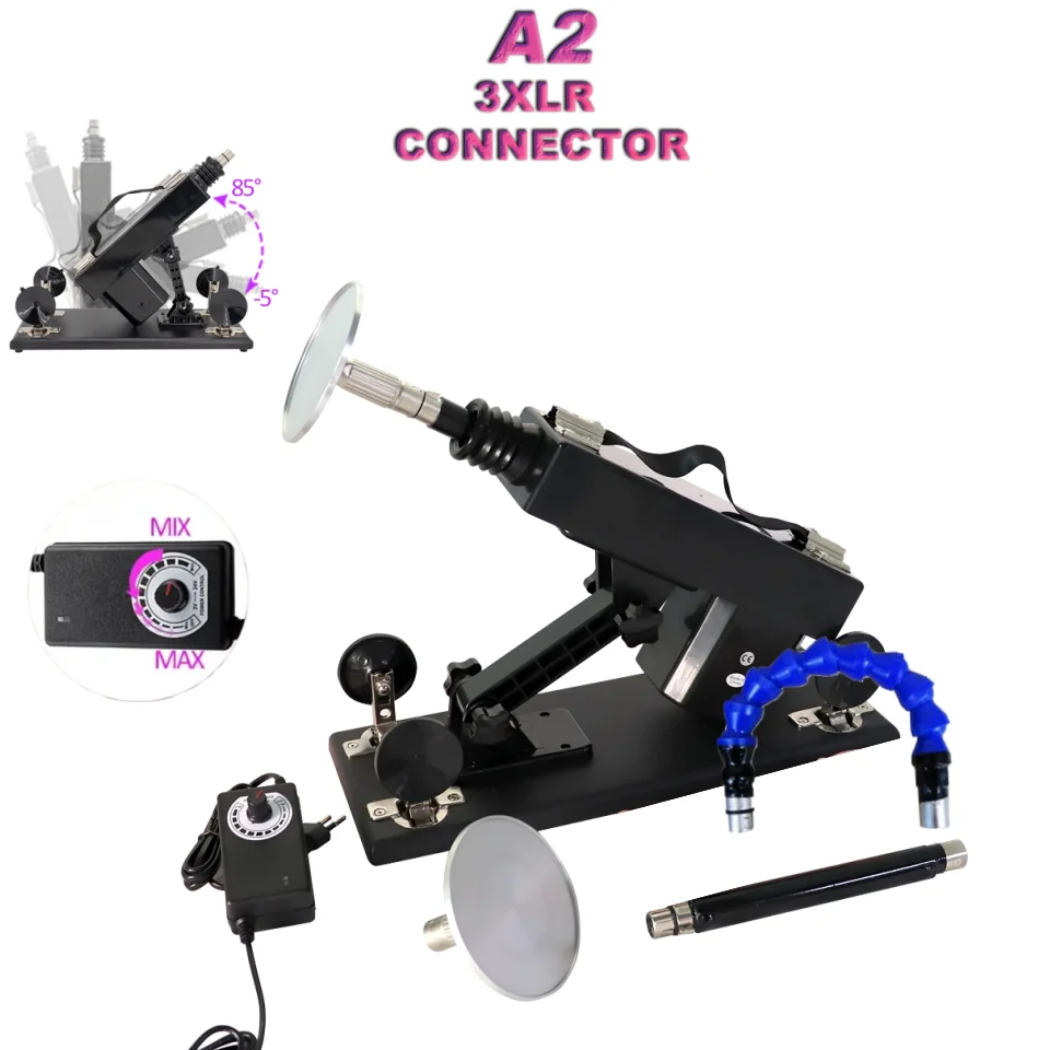 Fredorch 女性用セックスマシン 調節可能な自慰行為ポンピング 3XLR アクセサリー付き セックスガン ラブマシン 男性用 大人のおもちゃ