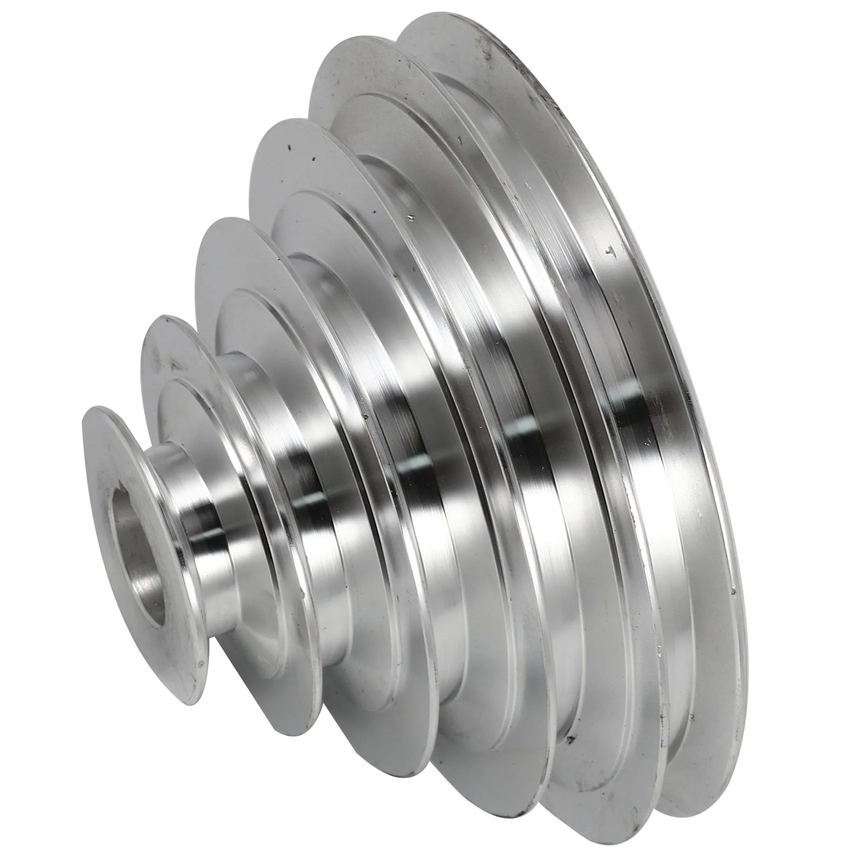 

A53Q-2X 25Mm Bore Aluminum Pagoda Wheel A Type 5 Step Pagoda Pulley Wheel For V-Belt Timing Belt
