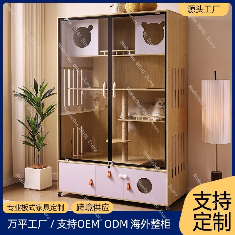 Cat Villa Climbing Tree Extra Large Luxury Indoor Cat House Four Season Universal Multi Level Activity Center Spacious Condo