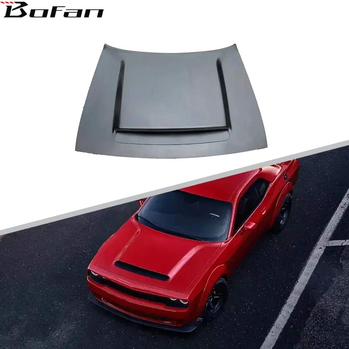 

BR Modification Club High Quality Demon Style Aluminum Hood Car Auto Accessories For Dodge Challenger 2015-2022
