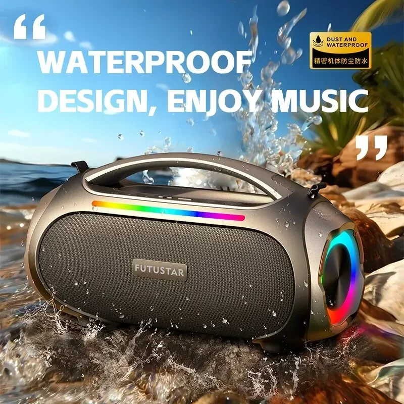 

60W Outdoor Waterproof Rechargeable Boom Box TWS Series Music Party Subwoofer Bluetooth Speaker HIFI Portable Loud Stereo System