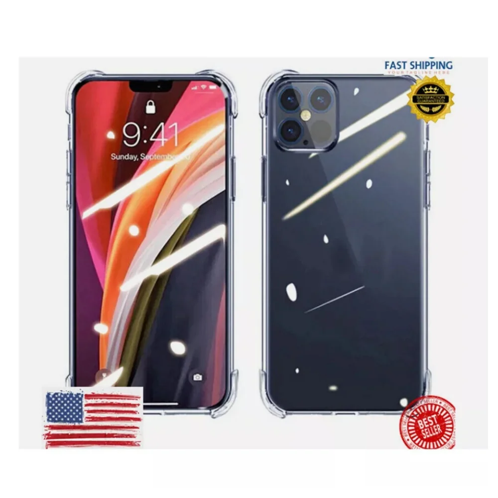 For Apple iPhone 14 13 12 11 Pro Clear Case 3HRating Scratch Resistant Cover