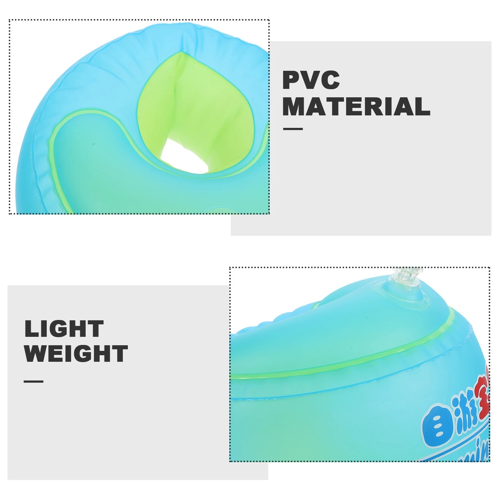 

Children Arm Ring Swimming Bands Inflatable Blue Float Rings Armbands for Baby Kids PVC Lightweight Compact Sturdy Soft Fabric