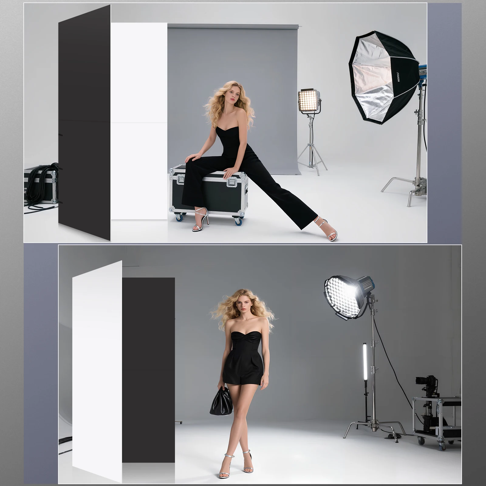 100x100cm Photography Cardboard Folding Reflector Durable Paper Book Board Reflective for Camera Photo Shooting Photography Prop