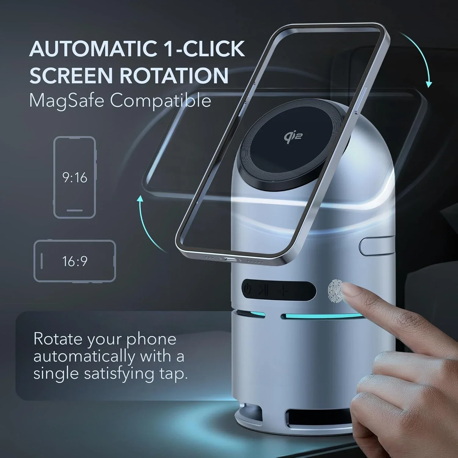 

Магнитное беспроводное зарядное устройство 3-в-1 Qi2 15 Вт с Bluetooth-колонкой для iPhone 17~12, Apple Watch 11-2, AirPods Pro 3, быстрая зарядка