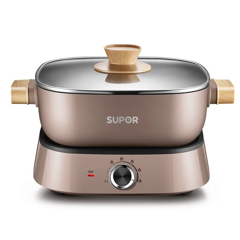 大容量電気鍋,5l,家庭用鍋,食品容器,多機能ホットポットセット,アヒルの電気鍋