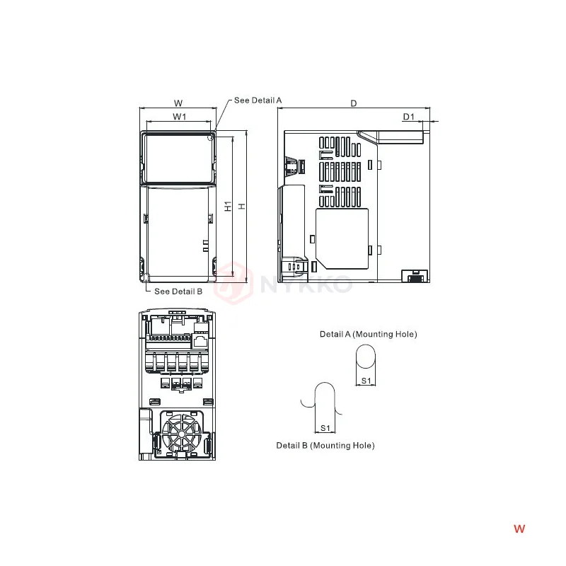 Del ta VFD4A2MS43ANSAA VFD-MS300 Series Drive