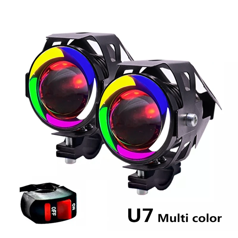 RTS reflektor motocyklowy Led z kątowymi oczami dodatkowe reflektory przeciwmgielne uniwersalne motocyklowe pomocnicze lampa do jazdy LED U7