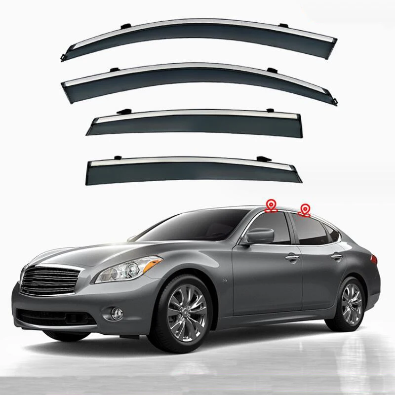 

Window Visor Rain Guard Side Window Deflector Weather Shield For Infiniti Q70 Q70L Y51 2013 2014 2015 2016 2017 2018 2019 - 2023