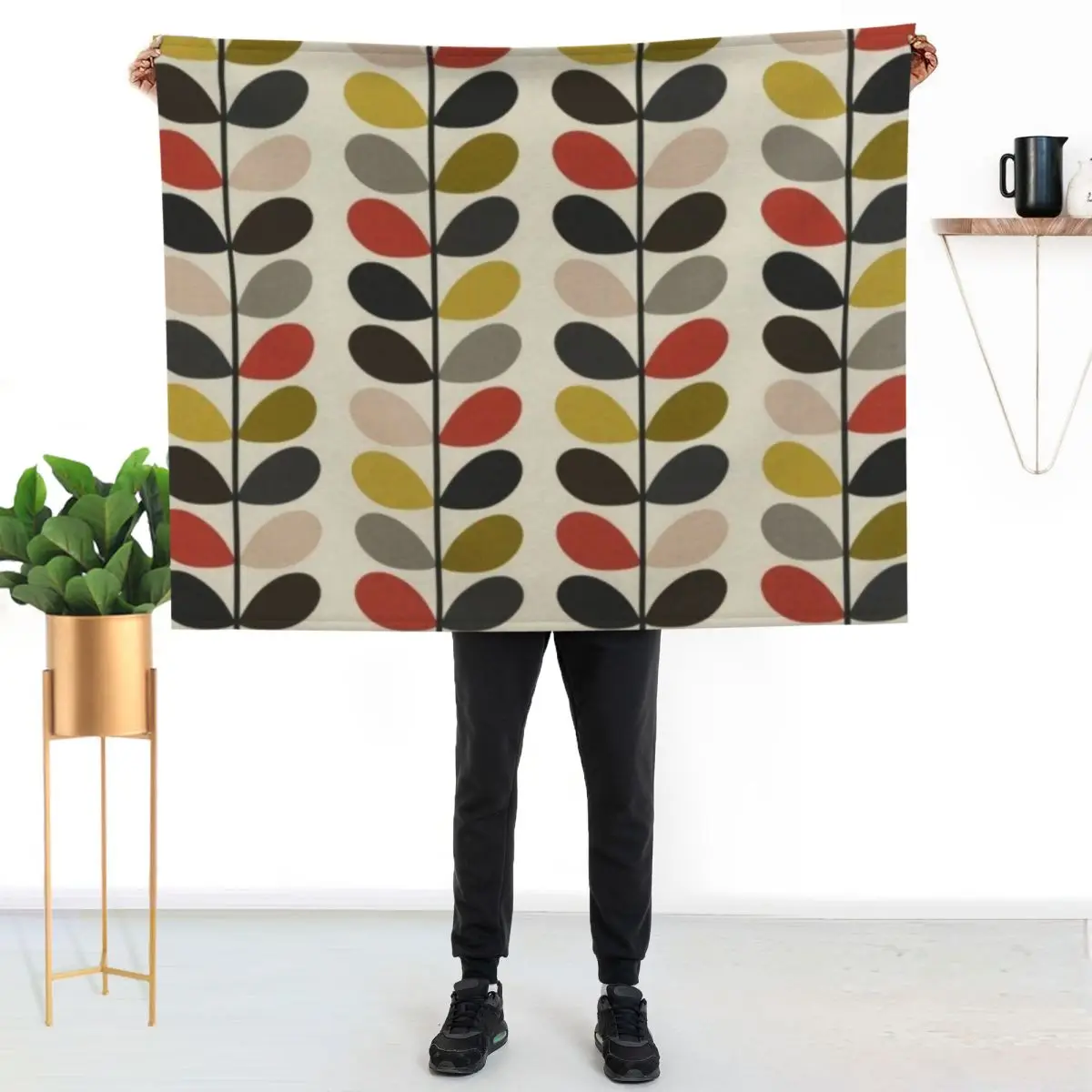 orla kiely multi stem,kiely pattern, orla kiely design,colorful multi stem ,No.2, Throw Blanket Baby Blankets