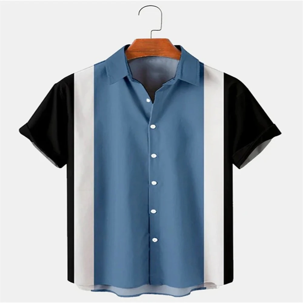 Camisa de praia manga curta masculina, lapela monocromática de painel, top de alta qualidade, confortável tecido macio, moda casual, nova, verão