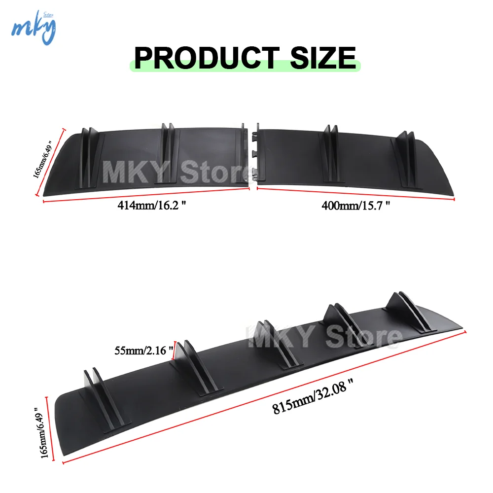 Universal Car Rear Bumper Spoiler Lip Wing Trim Protection Anti-crash Diffuser Side Skirt Wrap Angle Splitter Split assembly