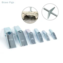 2-10pcs Metal Spring Toggle Anchor M4-M10 Plasterboard Wall Cavity Fixing Bolt