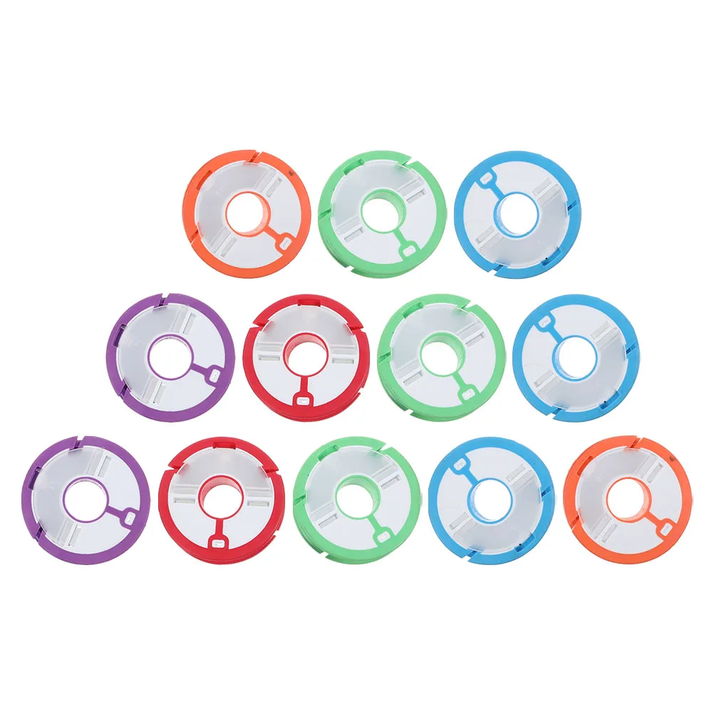 

12 Pcs Spool Line Winder Fishing String Wheel Random Color Reel Spoolers Tackle Accessories Durable Smooth Operation Quality