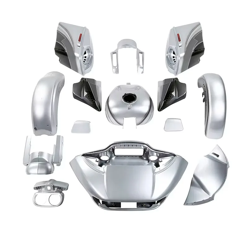 HR3 90300005 Fairing Bodywork Kit Fit for CVO Road Glide 18 Silver/Black Honeycomb Fade