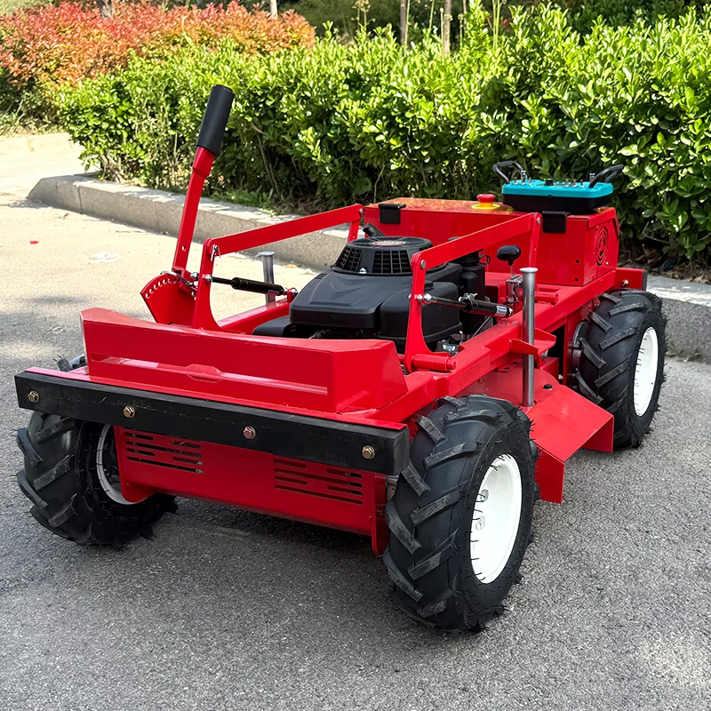 

Customised All-terrain zero-turn remote-controlled lawn mower, highly efficient and energy-saving.