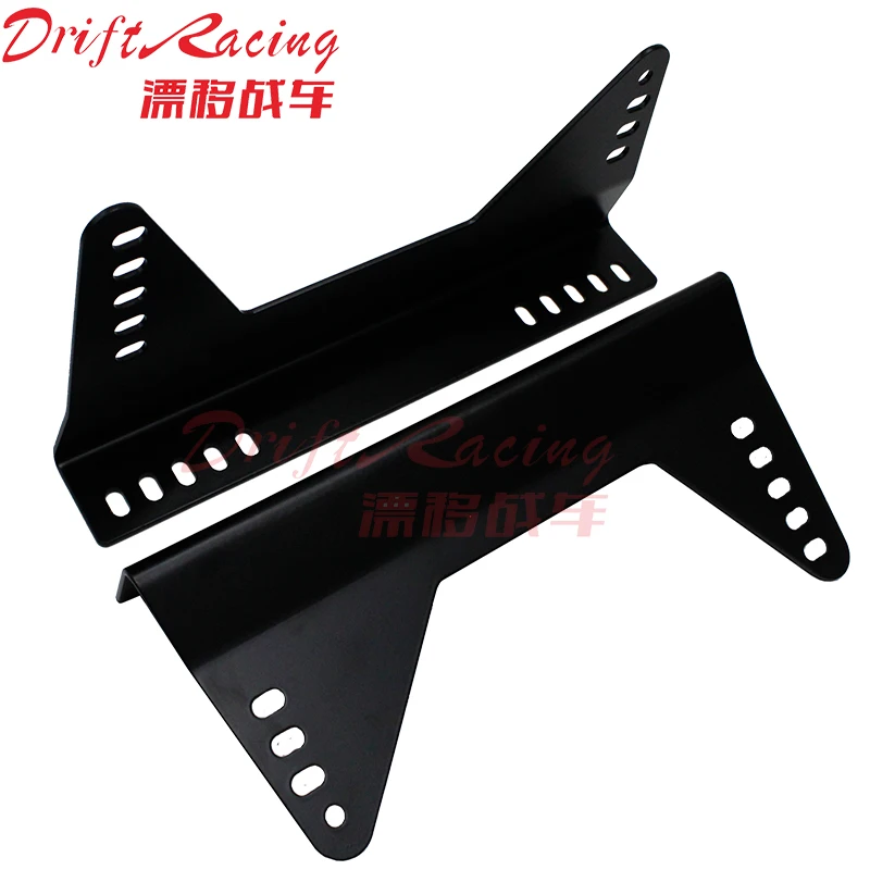 Bucket Seat Side Mounts Brackets Car Modification Universal Styling Seat Mounts Brackets Thickened iron 2pcs Black