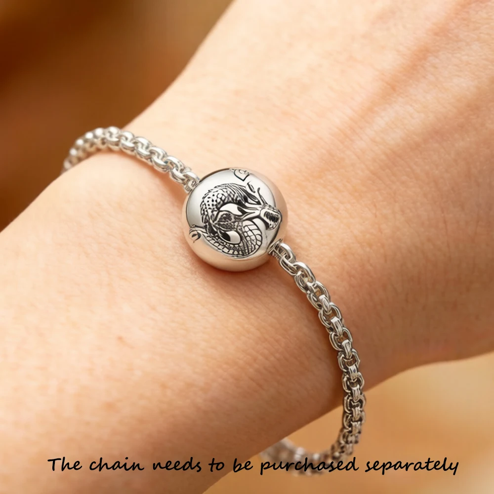 Beads Dragon,925 Sterling Silver Charms Rebel Street Vintage Karma European Jewelry Accessories