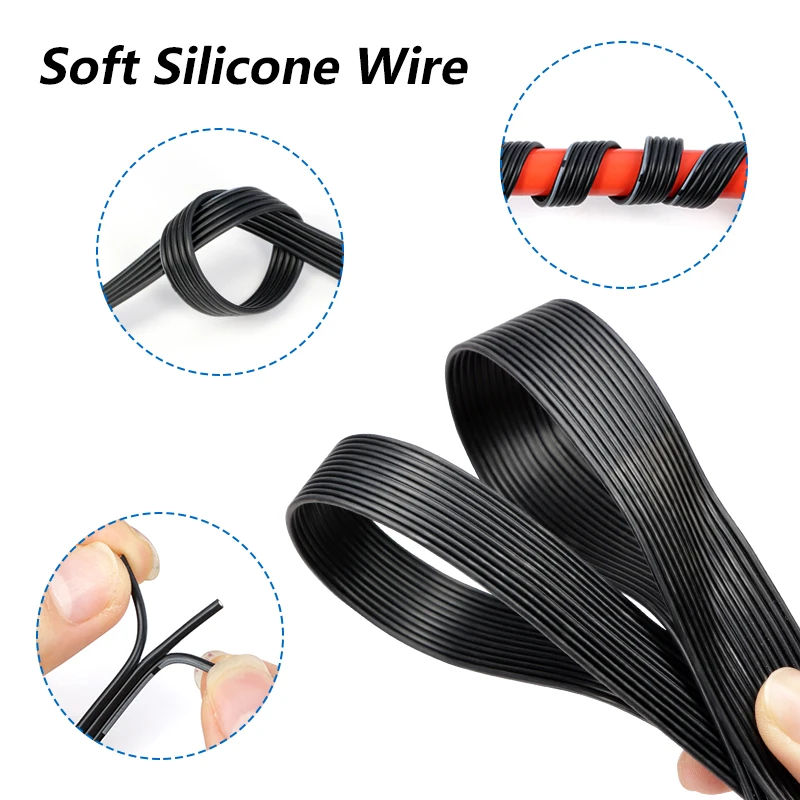 

2P/4P/6P/8P/10/12/14P Soft Silicone Parallel Wire 30/28/26/24/22/20AWG High Temperature Resistant Fexible Copper Electron Cables