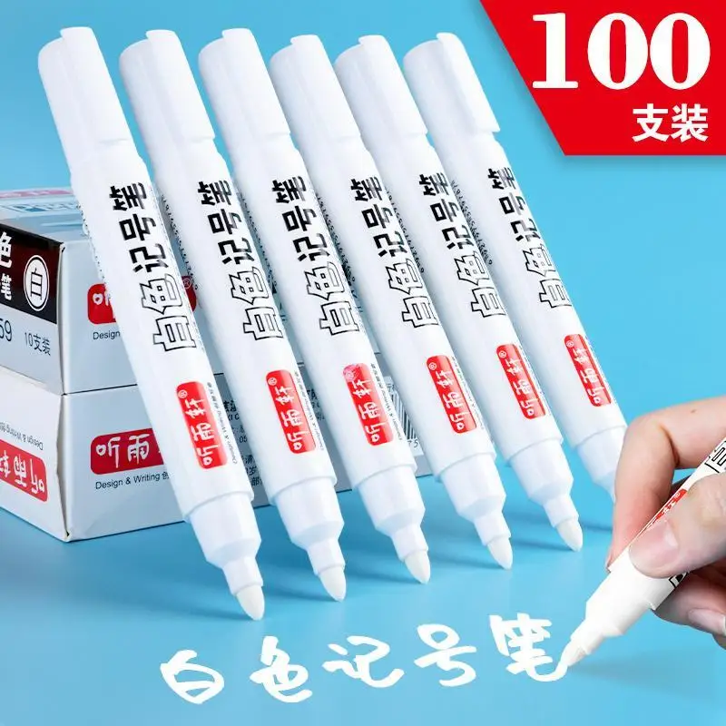 Permanent Marker White Oil-Ink Mark Pens Stationery School & Office Supplies Cd Mark Marker Car Wood Pen Rock