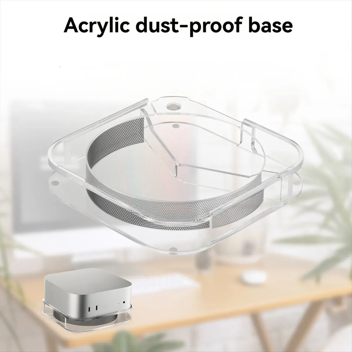 【ELEVATE LIFE】Acrylic Desktop Stand Base for Mini 2024 Heat Dissipation Cooling Holder Accessories Push Switch Stand Convenient