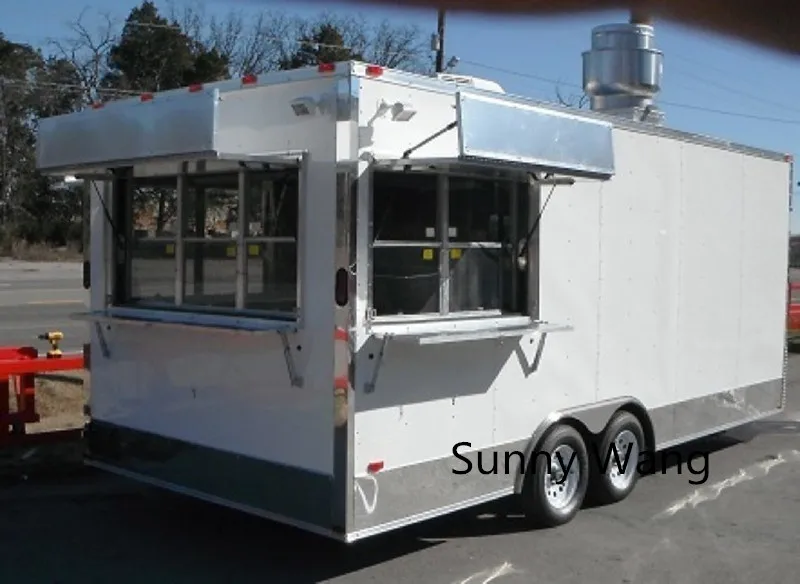 Bbq American Food Truck For Sale With Electric Customized Kitchen Concession Food Cart Stainless Steel Food Trailer