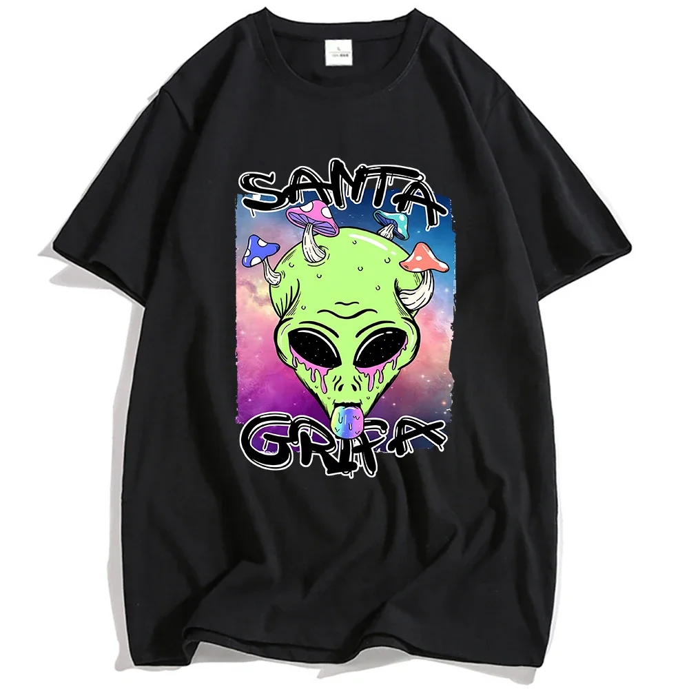SG الغريبة تي شيرت LA SANTA GRIFA بلايز القطن قصير الأكمام الذكور تي شيرت الشارع الشهير للجنسين مضحك الجرافيك الطباعة تيز الرجال النساء #2
