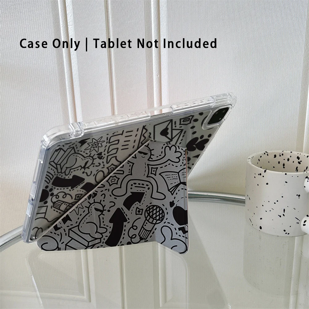 حافظة لجهاز ipad، حافظة ذكية متوافقة مع iPad Air 6، Air 5,4، ومتوافقة مع iPad 10 - متوافقة مع iPad Pro 2024