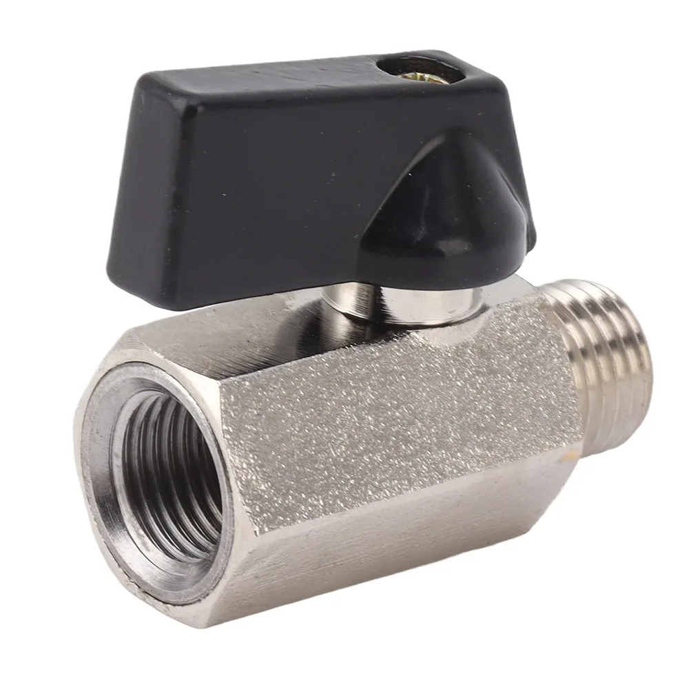 2PCS Durable Female To Male Thread Brass Gas Valve Brass Silver Brass Ball Valve G1/2 G3/8 Water Control Valve Utility Piping