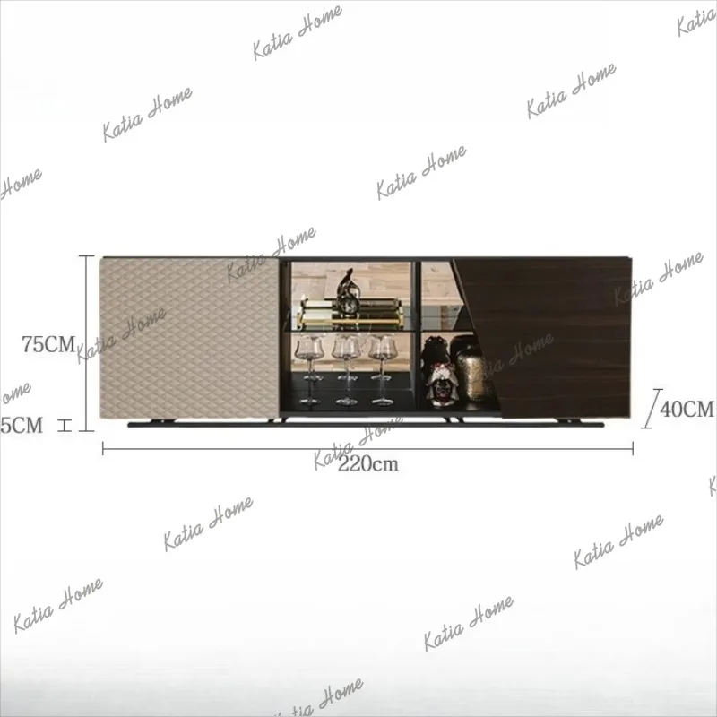 YJ Luxury Style Italian Living Room Cabinet Storage Modern High-End Cabinets Solid Wood Organization Vintage Furniture Muebles L