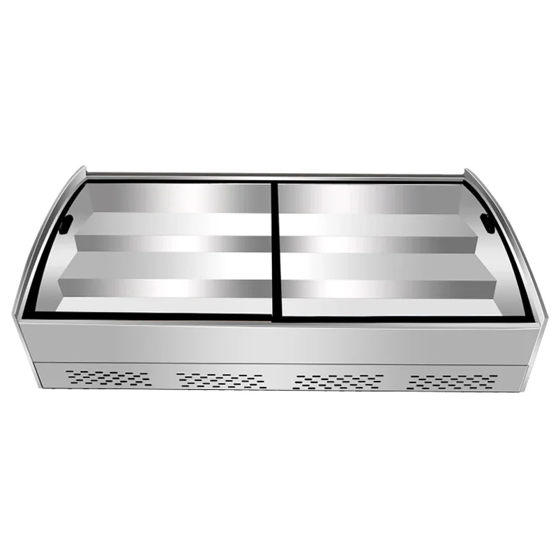 LH commercial ladder refrigerated and frozen display cabinet Small night market stall string cold dishes display freezer