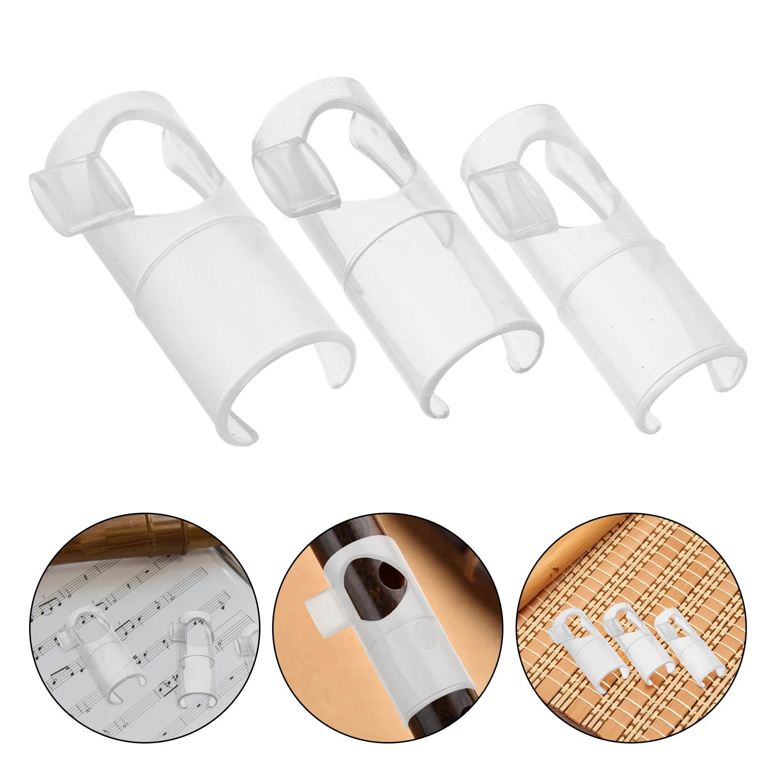 

3pcs Flute Blower Aid Dizi Membrane Protector Mouthpiece Learning Tool Air Control Kit Woodwind Practice Beginner Accessory
