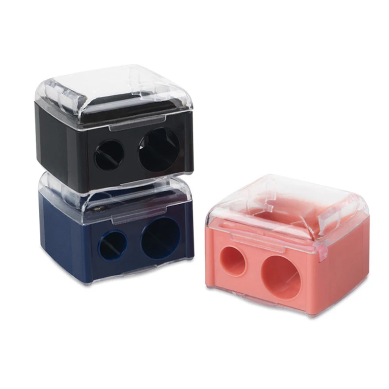 Double Holes Precision Batom Lápis Sharpener, Lápis Cosméticos, Lip Liner, Lápis Delineador, Meninas Presente, Material Escolar